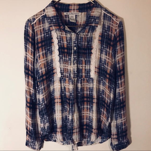 American Rag Tops - American Rag 🌹 Plaid Top
